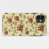 Olifanten en palmen in camouflage Case-Mate iPhone case (Achterkant (horizontaal))