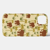 Olifanten en palmen in camouflage Case-Mate iPhone case (Achterkant (horizontaal))