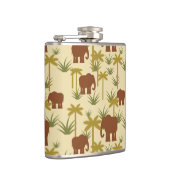 Olifanten en palmen in camouflage heupfles (Rechts)