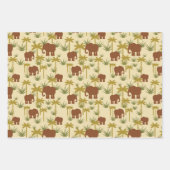 Olifanten en palmen in camouflage inpakpapier vel (Voorkant 3)