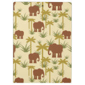 Olifanten en palmen in camouflage klembord (Achterkant)