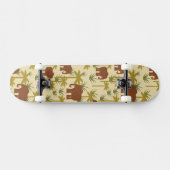 Olifanten en palmen in camouflage persoonlijk skateboard (Horizontaal)