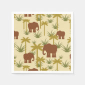 Olifanten en palmen in camouflage servet (Voorkant)