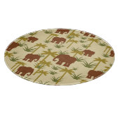 Olifanten en palmen in camouflage snijplank (Hoek)