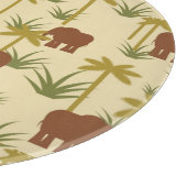 Olifanten en palmen in camouflage snijplank (Hoek)