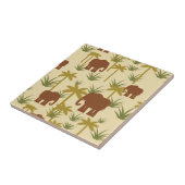 Olifanten en palmen in camouflage tegeltje (Zijkant)