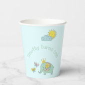 olifanten en vlinderdag papieren bekers (Achterkant)