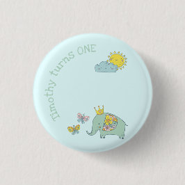 olifanten en vlinderdag ronde button 3,2 cm