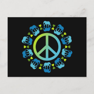 Olifanten en vrede briefkaart