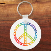 Olifanten en vredesymbool sleutelhanger (Voorkant)