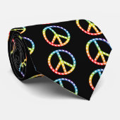 Olifanten en vredesymbool stropdas (Opgerold)