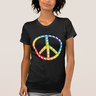 Olifanten en vredesymbool t-shirt