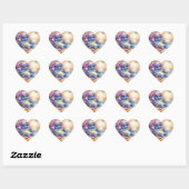 Olifanten eten zomerijs hart sticker (Vel)