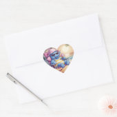 Olifanten eten zomerijs hart sticker (Envelop)