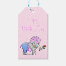 Olifanten Fijne Valentijnsdag Cadeaulabel