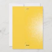 Olifanten Gelukkige Diwali Groet Geel Goud Feestdagenkaart (Achterkant)