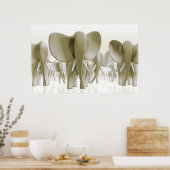 Olifanten! (Gold-versie) Poster (Keuken)