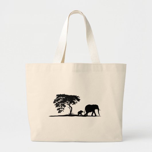 Olifanten Grote Tote Bag (Voorkant)