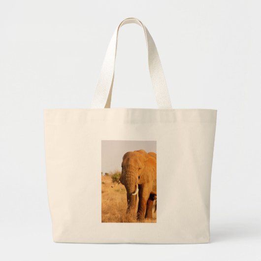 Olifanten Grote Tote Bag (Voorkant)