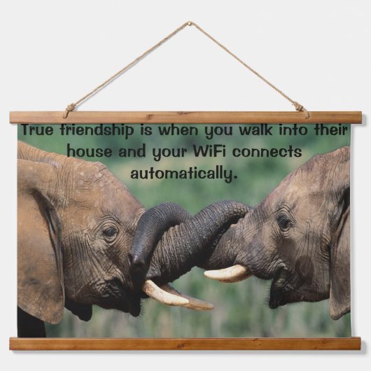 Olifanten Hangend Wandkleed (Voorkant)