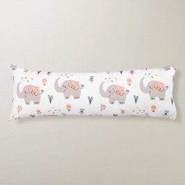 Olifanten, harten en bloemen lichaamskussen