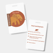 Olifanten hebben onze hulp nodig badge (Voor- en achterkant)