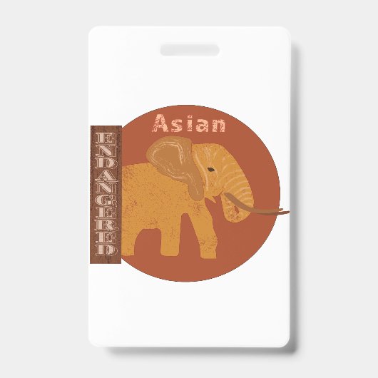 Olifanten hebben onze hulp nodig badge (Voorzijde)