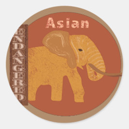 Olifanten hebben onze hulp nodig ronde sticker