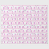 Olifanten het is een meisje roze baby shower wrap cadeaupapier (Vlak)