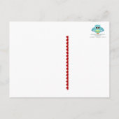 Olifanten in blauw en roze Dank u Briefkaart (Achterkant)