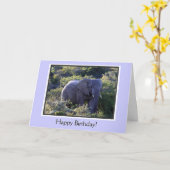 Olifanten in de bomen gelukkige verjaardag kaart (Gele Bloem)