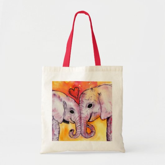 Olifanten in de liefde tote bag (Voorkant)