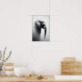 Olifanten in de mist Abstract Poster (Keuken)