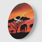 Olifanten in de Serengeti Grote Klok (Hoek)