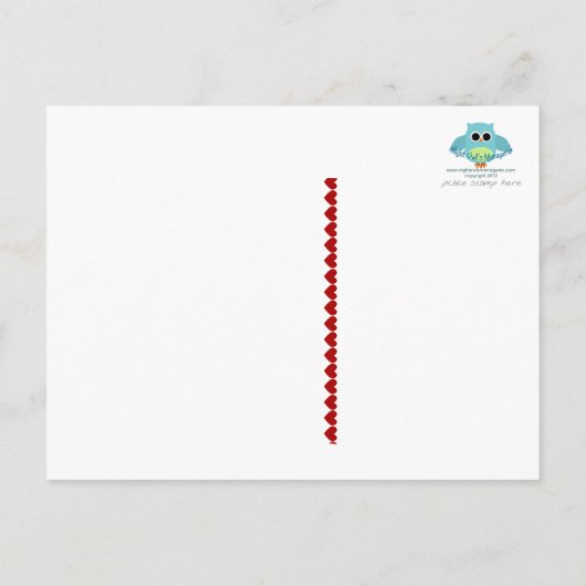 Olifanten in het blauw Dank u Briefkaart (Achterkant)