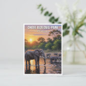 Olifanten in het Chobe National Park in Botswana Briefkaart (Staand voorkant)