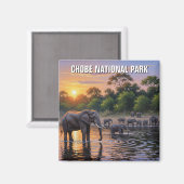 Olifanten in het Chobe National Park in Botswana Magneet (Voorkant / Achterkant)