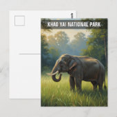 Olifanten in het Khao Yai National Park in Thailan Briefkaart (Voorkant / Achterkant)