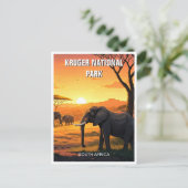 Olifanten in het Kruger National Park in Zuid-Afri Briefkaart (Staand voorkant)