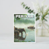 Olifanten in het Periyar National Park Briefkaart (Staand voorkant)