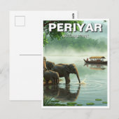 Olifanten in het Periyar National Park Briefkaart (Voorkant / Achterkant)