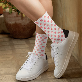 Olifanten in het rood gekleed (op wit) sokken