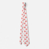 Olifanten in het rood gekleed (op wit) stropdas (Achterkant)