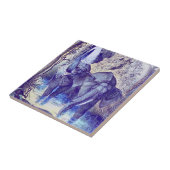 Olifanten in het water tegeltje (Zijkant)