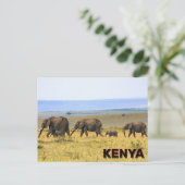 Olifanten in Kenia Briefkaart (Staand voorkant)