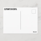 Olifanten in Kenia Briefkaart (Achterkant)