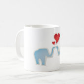 Olifanten in liefde koffiemok (Voorkant links)