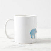 Olifanten in liefde koffiemok (Links)