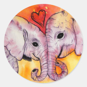 Olifanten in Liefde Stickers