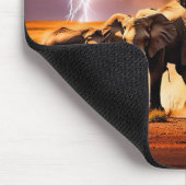 Olifanten in onweer muismat (Hoek)